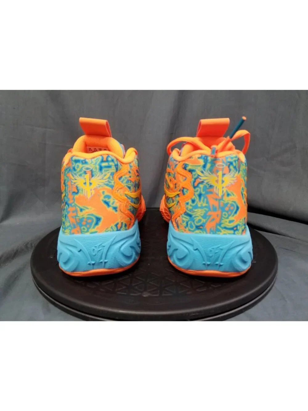 Puma LaMelo Ball MB.04 Graffiti JR Bright Aqua-Heat Fire Boys Size 4 NEW NO BOX!